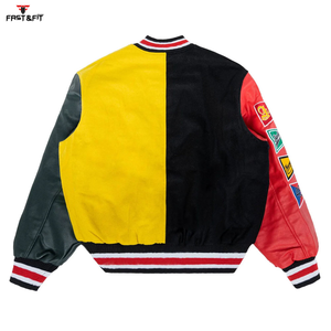 เสื้อแจ็กเก็ตแฟชั่นใหม่สำหรับผู้ชายเสื้อแจ็กเก็ตเบสบอลวิทยาลัยแบบคลาสสิกปักลายผ้าแคนวาสแบบออกแบบได้ตามต้องการสำหรับฤดูหนาว - Product Image 4