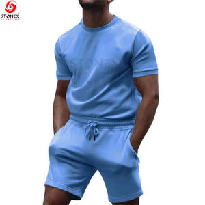 Ensemble 2 pièces d'été décontracté pour hommes Nouvel arrivage Ensemble d'été court avec logo Slim Fit pour hommes - Product Image 5