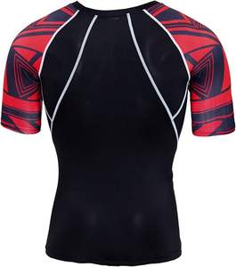 Chemises personnalisées Rash Guard pour hommes à manches courtes séchage rapide respirant Fitness Gym Wear Rash Guard - Product Image 3