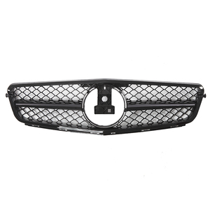 Griglia Anteriore Stile AMG per Mercedes Benz Classe <span class=keywords><strong>C</strong></span> W204 2008-2014, ABS Argento, Facelift C200 C300, Accessorio di Modifica - Product Image 1