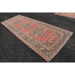 Alfombra turca de área grande, rosa y verde de retazos diseño clásico, patrón abstracto rectangular, látex de lana de 4,6X12,3 pies para alfombra de salón - Product Image 2