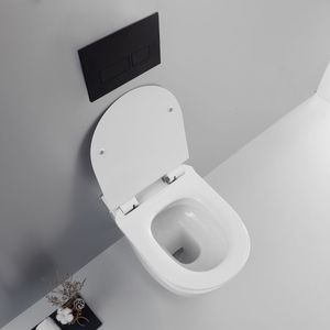 WC in ceramica con scarico a muro bianco lucido-confezione da 1 - Product Image 3