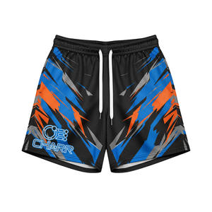 Pantalones cortos deportivos para correr para hombre personalizados al por mayor economía 100% poliéster nuevo diseño cintura media sarga transpirable frente masculinos Casuales - Product Image 3