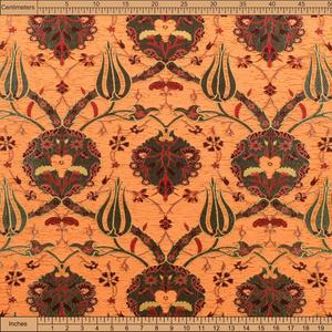 Tela de Tapicería Floral Boho con Diseño de Tulipanes, Color Rosa, Estilo Turco, Navajo, Marroquí, Oriental, Étnico, Revestida, para Decoración del Hogar, por Metro - Product Image 2