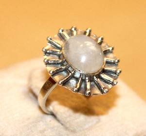 Anillo de Cuarzo Rosa de Moda para Mujer, Chapado en Rodio, con Incrustaciones de Plata de Ley, Joyería Elegante para Aniversario, Regalo - Product Image 4