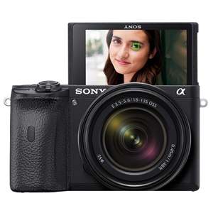 Professional A6600 Mirrorless <b>Camera</b> with 18-135mm 55-210mm Lenses LED Video Light Microphone 64GB Memory Card Video Bundle Kit - Product Image 1