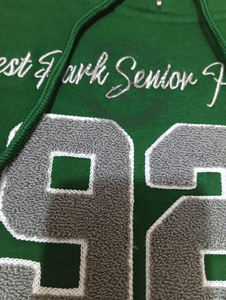 Parche de chenilla personalizado invierno Impresión digital unisex Sudadera con capucha ropa de calle al por mayor fabricante de sudaderas de moda - Product Image 5