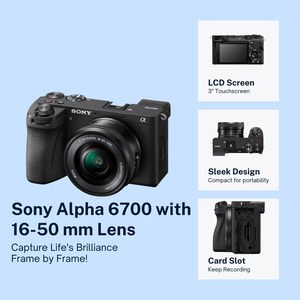 Appareil photo hybride sans miroir APS-C à objectifs interchangeables avec un ensemble d'objectifs 16-50 mm et 55-210 mm, carte mémoire 64 Go, logiciel de retouche photo - Product Image 4