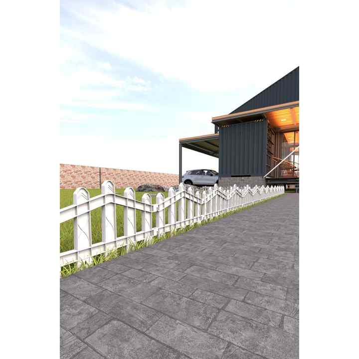 Decorative Plastic Garden and Landscape Fence 1 Piece Fence (H: 32 CM / W: 55 CM) with Soil Leg
