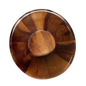 Bol à pâte en bois naturel de haute qualité petit service créatif vaisselle salade bol de fruits-pour les fêtes décoratif créatif petit - Product Image 1