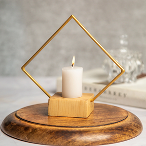 Wholesale Price wooden Candle Stand Home Decoration Candlestick Holder <b>Miniature</b> Decor Art Gifts Customized Design Available - Product Image 1