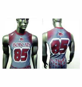 Uniformes de football américain de haute qualité, maillots de compression personnalisés 7v7, panneaux respirants extensibles, grandes tailles, 100% polyester, séchage rapide - Product Image 2