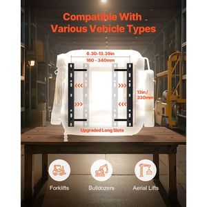New Adjustable <b>Forklift</b> Seat With Armrest Headrest Seatbelt For Tractor Mower Farm Use - Product Image 6