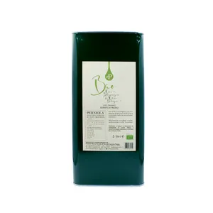 Huile d'olive extra vierge de qualité supérieure Apulian 100% italienne 5L boîte vegan pressée à froid CAN emballage huile de fruit 5 L pureté 100