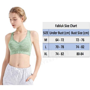 Soutien-gorge de sport pour femmes avec logo imprimé personnalisé Vêtements de fitness légers en polyester/nylon Soutien élevé Dos croisé Grande taille Athlétique - Product Image 5