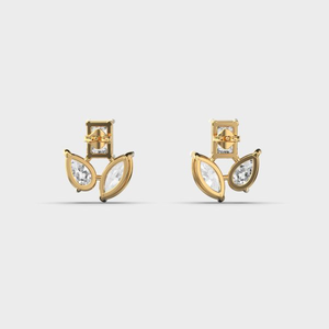 Élégant 925 Argent Moissanite Diamant Mode Boucles D'oreilles Marquise Et Poire Coupe Classique Cadeau De Mariage Pour Les Femmes Avec Un Design Romantique - Product Image 5