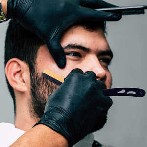 Maquinilla de afeitar de barbero plegable de alta calidad con bolsa de cuero Maquinillas de afeitar para quitar el pelo - Product Image 6