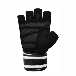 Wholesale Custom PU Leather Fitness Workout Weight Lifting Men Women Gym Gloves with Adjustable Wrist Strap Full Finger Design - Product Image 4