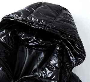 Veste matelassée matelassée brillante et coupe-vent pour hommes, veste matelassée à capuche épaisse noire, nouvel arrivage - Product Image 3