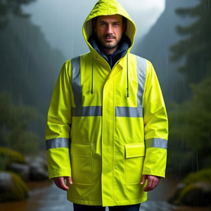 Reinhold Size M Yellow Multi-Norm Rain Jacket for <b>Raincoats</b> in Norway - Product Image 3