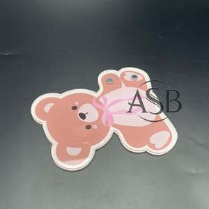 Pink Teddy Bear Acrylic Lash Tile With <b>Magnets</b> Custom Logo Printing Teddy Shaped Tile Wholesale Beauty Tool - Product Image 6