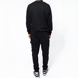 เซ็ต2ชิ้นแบบกำหนดเองสำหรับผู้ชายชุดวอร์มกางเกงมีฮู้ดสำหรับใส่วิ่ง - Product Image 2