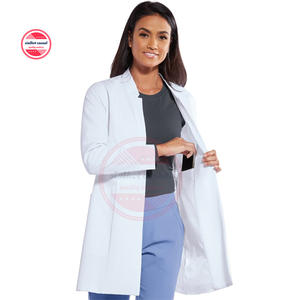 Manteau de médecin de clinique pour femmes | Manteau d'hôpital de médecin à manches longues en coton de haute qualité pour femmes/dames | Vêtements d'hôpital - Product Image 1