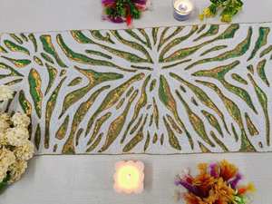 Mantel individual y almohadillas para mesa con cuentas, decoración elegante para el hogar y protector funcional para mesas de comedor - Product Image 6