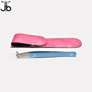 Pince à cils toutes formes disponibles Pochette en acier inoxydable emballage pince à épiler extension de cils - Product Image 4