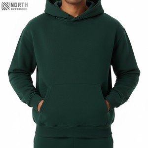 Respirant hommes polaire deux pièces tenue fermeture éclair complète à capuche et pantalon évasé survêtement 100% vêtements de Sport hommes 2 pièces ensemble luxe - Product Image 5