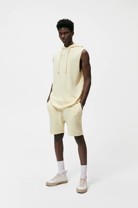 Sudadera con capucha sin mangas de algodón grueso extragrande para hombre, estilo cut-off, para gimnasio, personalizada OEM, lisa, de fabricantes - Product Image 2