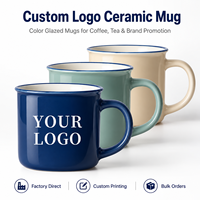 Tasse en céramique émaillée imitation logo personnalisé, personnalisation de tasses à café en grès enduit, fournisseur en gros