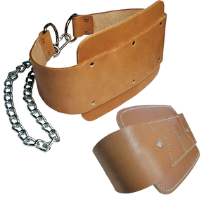 Customizable Logo Cowhide Gym Training Dipping Belt Heavy Duty <b>Fitness</b> Equipment with Genuine Leather <b>Safety</b> Equipment - Product Image 5