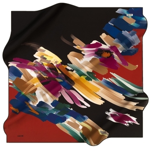Digital Printed 90x90 Silk Crepe Satin <b>Square</b> <b>Scarf</b> - Product Image 1