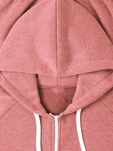 2025 nueva ropa de calle personalizada de alta calidad, sudaderas con cremallera de algodón para mujer, sudaderas con cremallera de manga larga multicolor para sudaderas básicas - Product Image 4