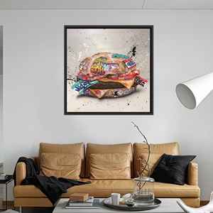 Tableau imprimé sur toile élégant pour décoration urbaine moderne, encadré noir - Product Image 1