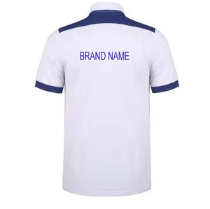 Chemise habillée décontractée pour homme en twill uni, à manches courtes, col montant, simple boutonnage, infroissable, séchage rapide, respirante, idéale pour l'été - Product Image 4