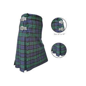Haute qualité 13oz hommes écossais Tartan Kilt Style Unique Highland uniforme décontracté pour hommes en gros - Product Image 4