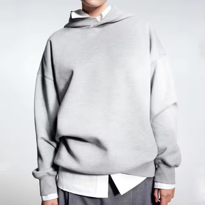 OEM Boxy Fit alta calidad Drop Shoulder Sudadera con capucha de gran tamaño en blanco peso pesado 350g sudaderas con capucha con logotipo personalizado - Product Image 1