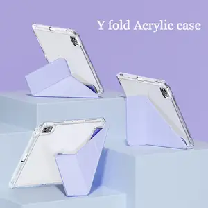 Y Fold Soft Edge Transparent Acrylic Right Pencil Holder For IPad Air45 Inch