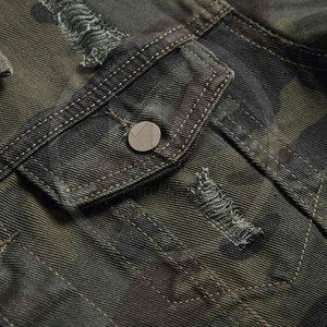 2025 <b>Winter</b> Solid Color Casual Men Jeans Jacket 100% Cotton Breathable Comfortable Streetwear - Product Image 4