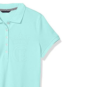 เสื้อโปโลผู้หญิงขนาดใหญ่พิเศษแบบถักโลโก้ระบายอากาศได้ดี - Product Image 4