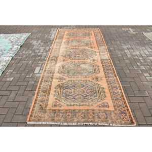 พรมวินเทจ 4.3x7.8 ฟุต (130x239 ซม.) ลายพรางสีส้ม พรมตุรกี - Product Image 1