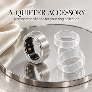 Manchon en silicone transparent compatible Oura, programmes d'approvisionnement OEM pour les commerçants d'accessoires de bagues intelligentes en marque blanche - Product Image 4