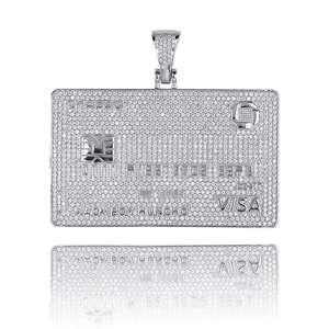 Hip Hop corte cristal Rhinestone 42 quilates 180g VVS hielo colgante 925 plata esterlina Unisex chapado en oro lindo estilo fiesta ocasión - Product Image 5