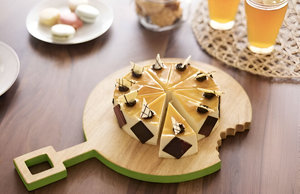 Plato de pizza de madera de diseño único más vendido con asa de la India - Product Image 6