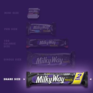 Barras de Chocolate MILKY WAY, Barras de Chocolate Negro Midnight, Tamaño Familiar, 2.83 Onzas, Caja de 24 Unidades - Product Image 3
