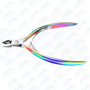 Professional Double Nail Clipper Cuticle Nippers 5 Color Options Curved Blade Stainless Steel Eco-friendly Beauty <b>Tool</b> - Product Image 6