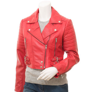 Hot Selling Women's Fashion Satin Leather Jackets Plain Dyed Fully <b>Zipper</b> Closure Breathable <b>Waterproof</b> Eco-Friendly High - Product Image 1