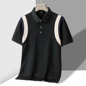 Ropa de Golf 2025 para hombre, Polo de verano para hombre, Tops cortos, cuello vuelto, diseño de retazos, ropa deportiva, Polo para hombre - Product Image 5